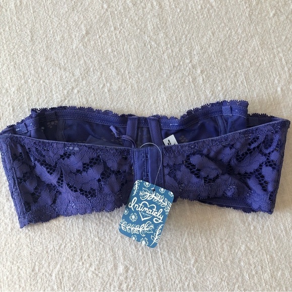 Free People Bra Underwire Love Letters Deep Periwinkle New 32B - Picture 2 of 5